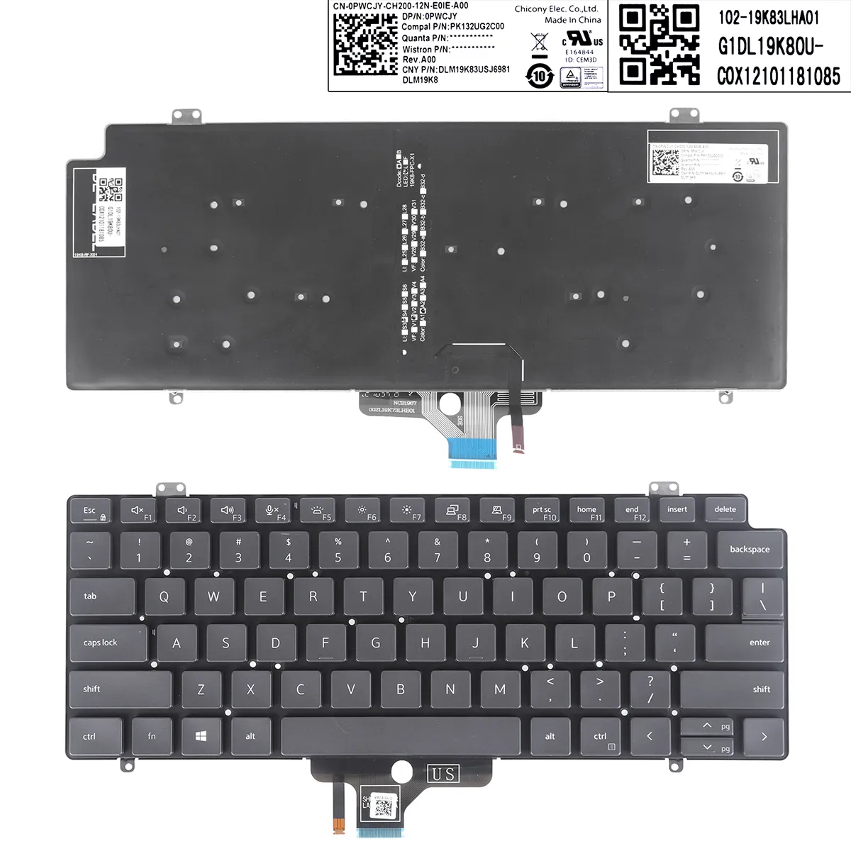 Picture of DELL Latitude 7410 7420 (backlit  win8)The buckle is between F1 and F2